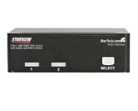 Startech.com Conmutador KVM  HDMI USB de 2 Puertos con Audio y Concentrador USB 2.0 (SV231HDMIUA)